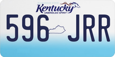 KY license plate 596JRR