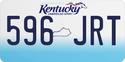 KY license plate 596JRT