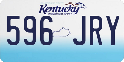 KY license plate 596JRY