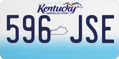 KY license plate 596JSE