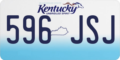 KY license plate 596JSJ