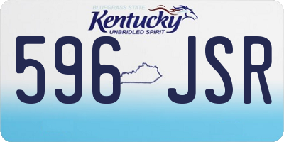KY license plate 596JSR