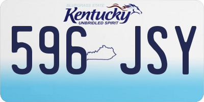 KY license plate 596JSY