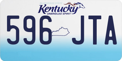 KY license plate 596JTA
