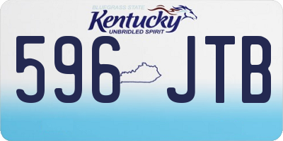KY license plate 596JTB