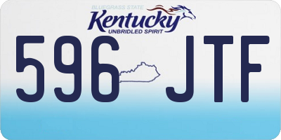 KY license plate 596JTF