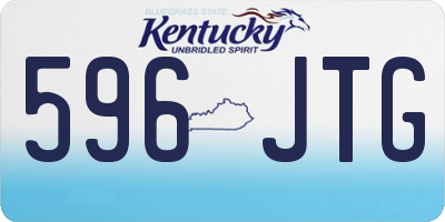 KY license plate 596JTG