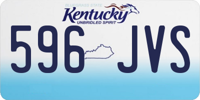 KY license plate 596JVS