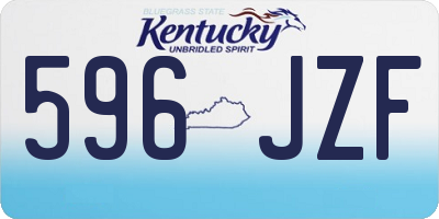KY license plate 596JZF