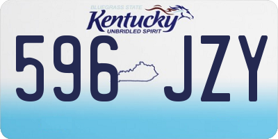 KY license plate 596JZY