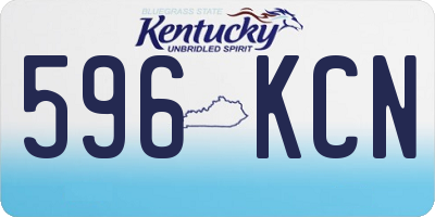 KY license plate 596KCN