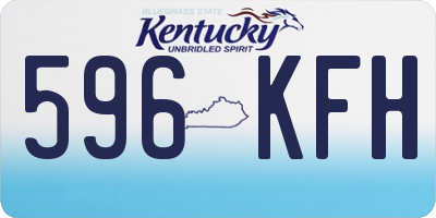 KY license plate 596KFH