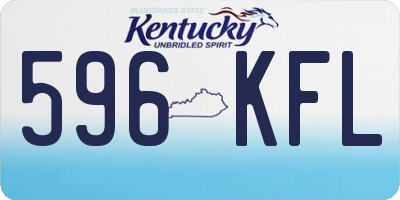 KY license plate 596KFL