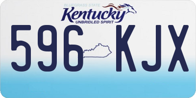 KY license plate 596KJX