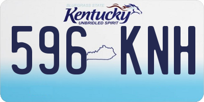 KY license plate 596KNH