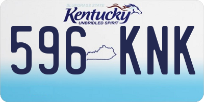 KY license plate 596KNK