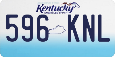 KY license plate 596KNL