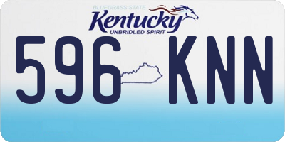 KY license plate 596KNN