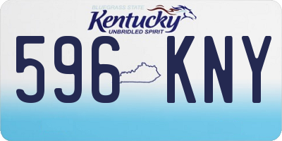 KY license plate 596KNY