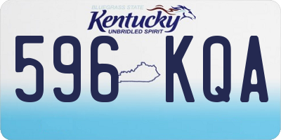 KY license plate 596KQA