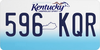 KY license plate 596KQR