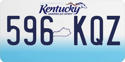 KY license plate 596KQZ