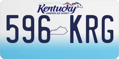 KY license plate 596KRG