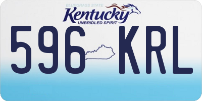 KY license plate 596KRL