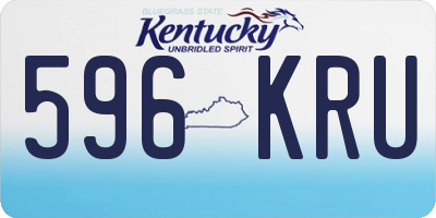 KY license plate 596KRU