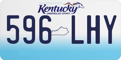 KY license plate 596LHY