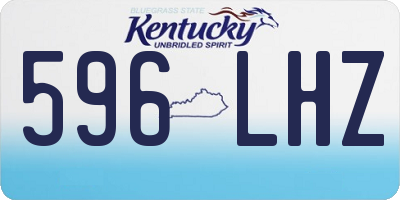 KY license plate 596LHZ