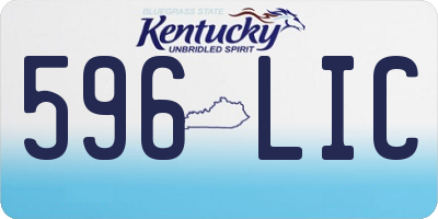 KY license plate 596LIC