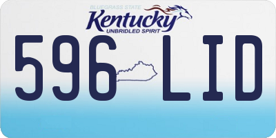 KY license plate 596LID