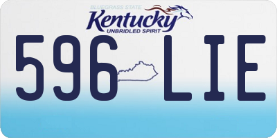 KY license plate 596LIE