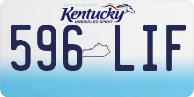 KY license plate 596LIF