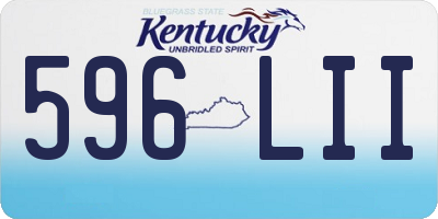 KY license plate 596LII