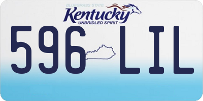 KY license plate 596LIL