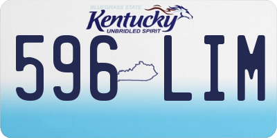 KY license plate 596LIM