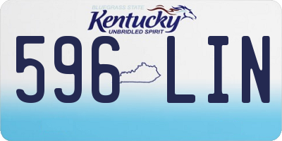 KY license plate 596LIN