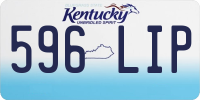 KY license plate 596LIP