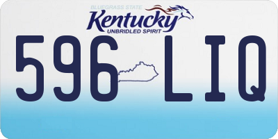 KY license plate 596LIQ