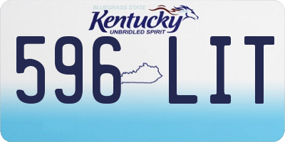 KY license plate 596LIT