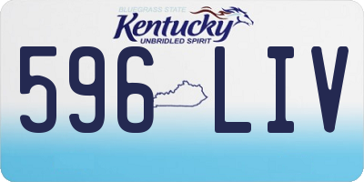 KY license plate 596LIV