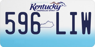 KY license plate 596LIW