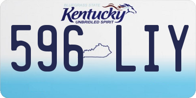 KY license plate 596LIY