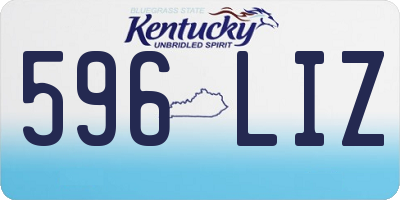 KY license plate 596LIZ