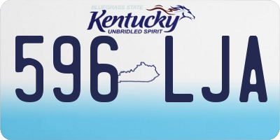 KY license plate 596LJA