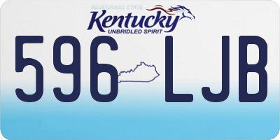 KY license plate 596LJB
