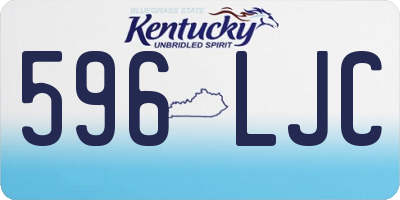 KY license plate 596LJC