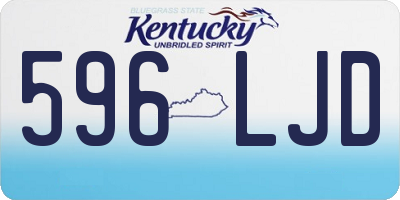 KY license plate 596LJD
